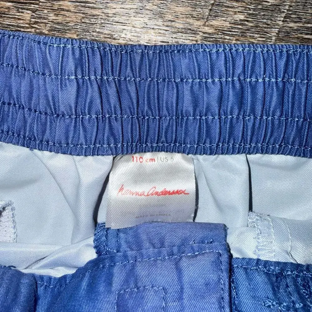 Hanna Andersson Board Shorts Lake Blue Multi Striped Swim Trunks Size 5